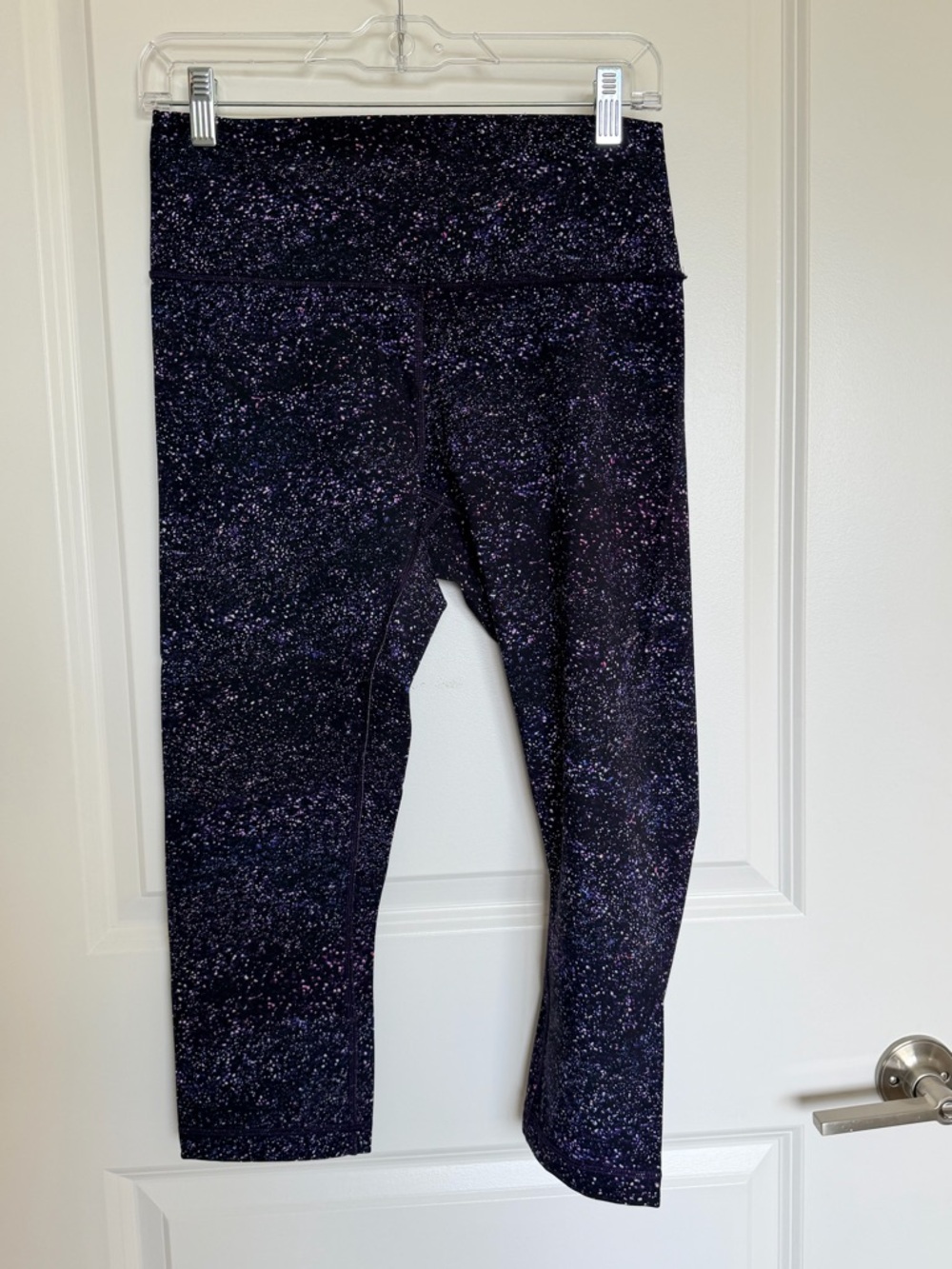 Lululemon Women’s Align High Rise Pant, Cropped Black, purple & blue